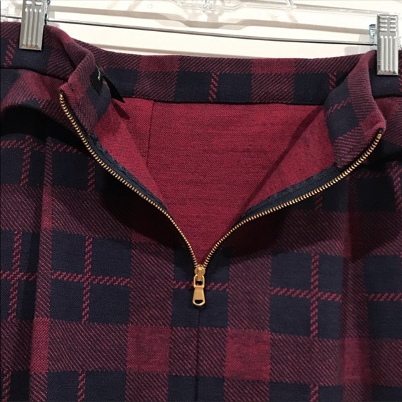 Marc By Marc Jacobs Maya Plaid Jacquard Skirt in Ink Blue Multi Size Large - Picture 10 of 13